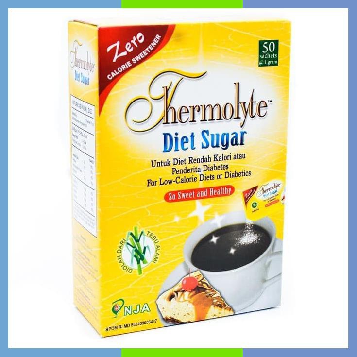 Terbaru!! Thermolyte Diet Sugar Box 50 Sachet Gula Diet Dari Tebu Alami Untuk Diet &amp; Diabetes