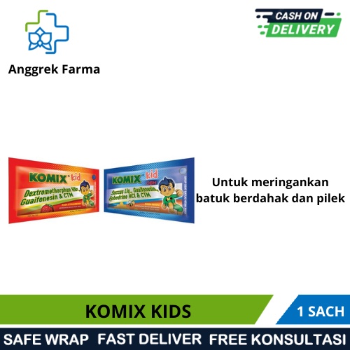 KOMIX KIDS SACHET/OBAT BATUK BERDAHAK ANAK/OBAT BATUK ANAK