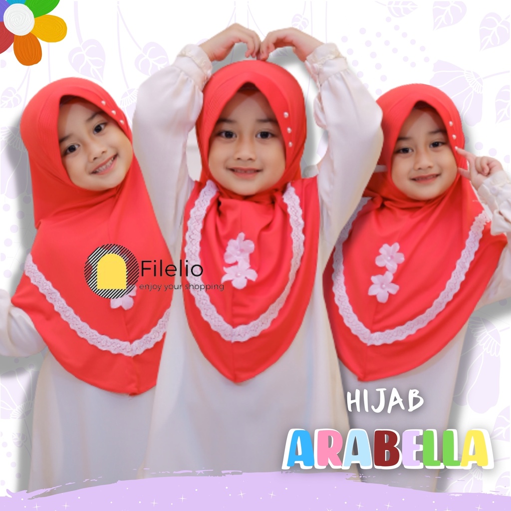 Kerudung Anak TK MURAH ARABELLA VARIASI BUNGA / Jilbab Anak Terbaru / Hijab Anak Murah / Fashion Anak / Kado Ultah