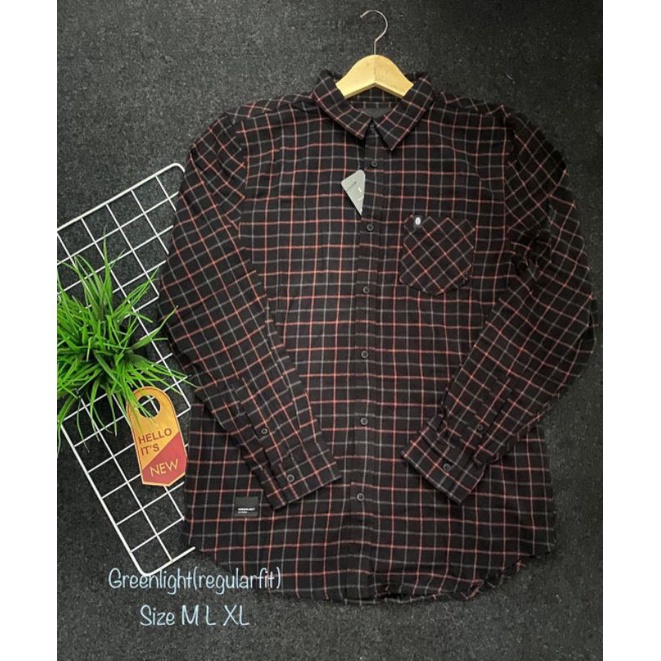 Kemeja ThreeSecond & Greenlight Lengan Panjang ORIGINAL