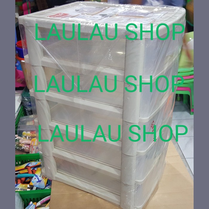 LACI CONTAINER SUSUN 5 SMALL MERK ASVITA / TEMPAT SURAT A4 / SERBAGUNA