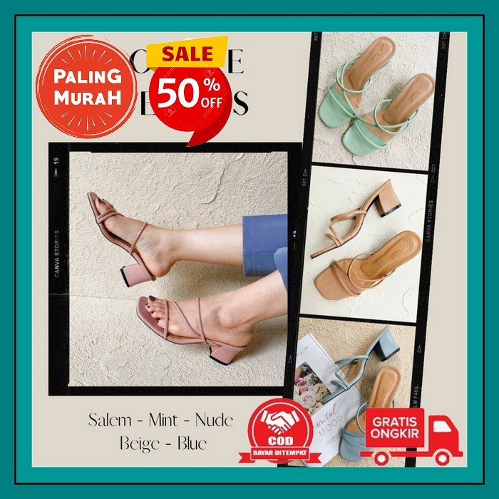 Sepatu High Heels Haigh Hils Hak Tahu Wanita Ds-Ml25 Uy324 Sandal Wani Promo 11.11Sale Ip 02 Sand Jo