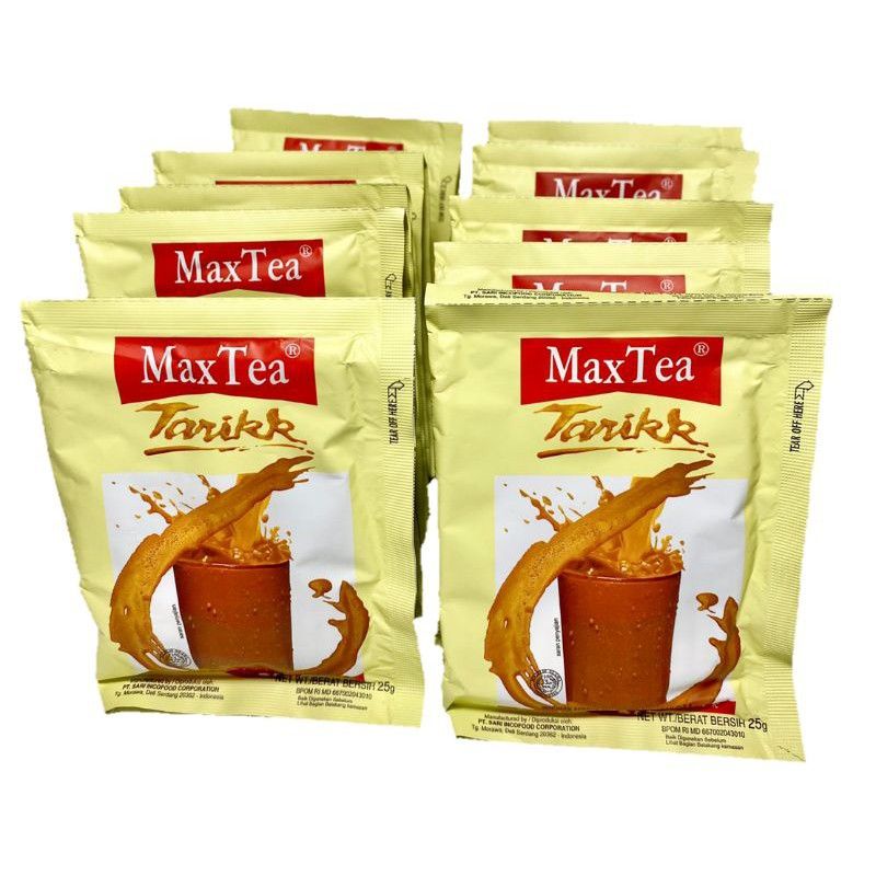 Jual Max Tea Maxtea Tarik 25 Gram 1 Renceng Isi 10 Pcs Shopee Indonesia 5082