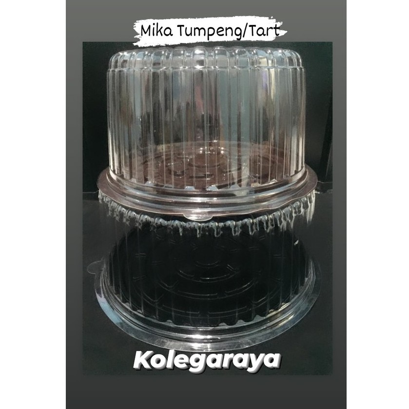 Mika Kue Tart Mika Tumpeng Bulat CT25 Warna Hitam Isi 10PCS Alas dan Tutup