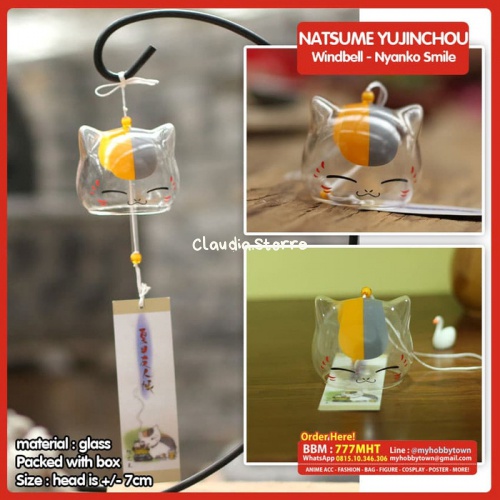 Lonceng Angin Windbell Wind Chime Furin Natsume Yuujincho Nyanko Smile 046