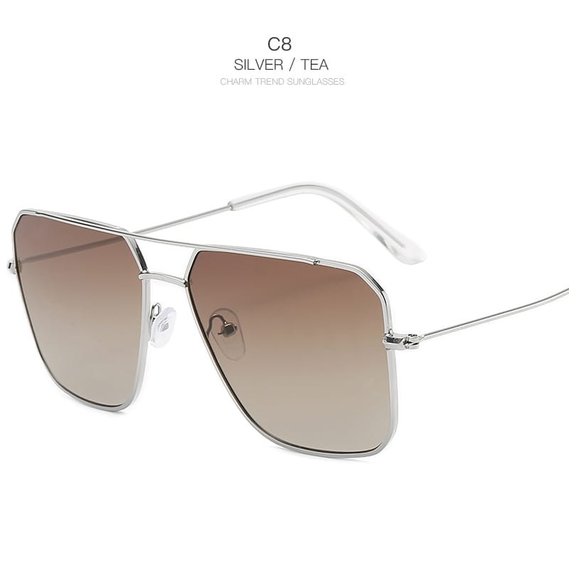 *Alibaba1688*  Kacamata trendy Wanita/Pria Premium Kotak Metal Korean UV Sunglasses fasion unisex