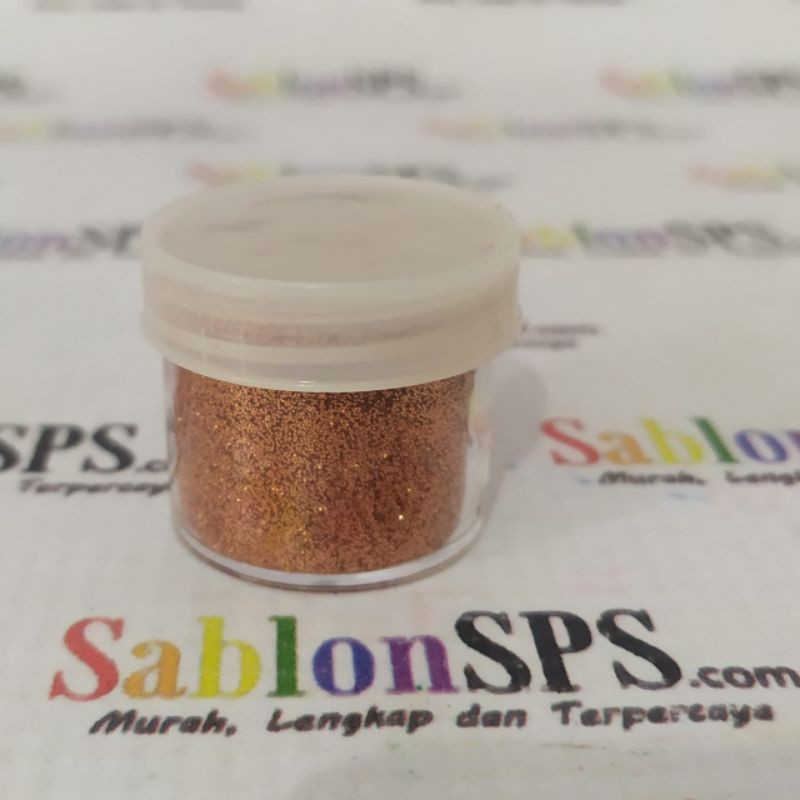 BUBUK GLITER DARK ORANGE GLITTER POWDER 5gr CUP KECIL