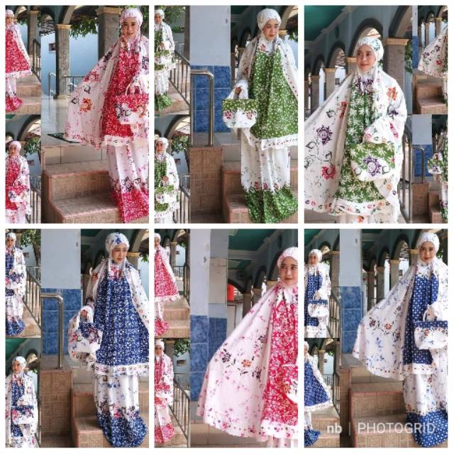 mukena batik cap encim