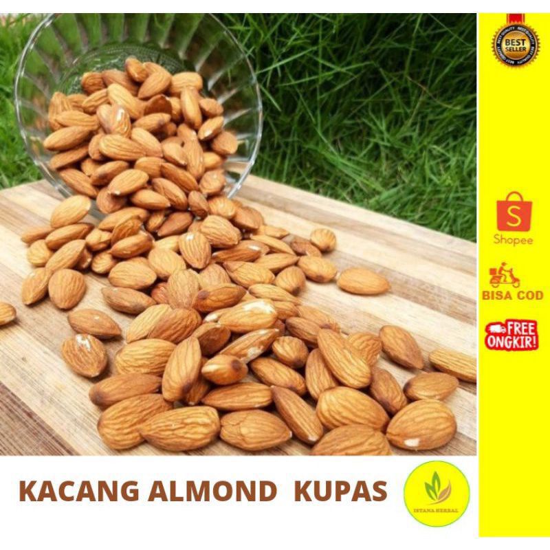 

KACANG ALMOND KUPAS 250G/KACANG ALMOND MENTAH/KACANG ALMOND/ALMOND/KACANG/ORIGINAL/TERLARIS