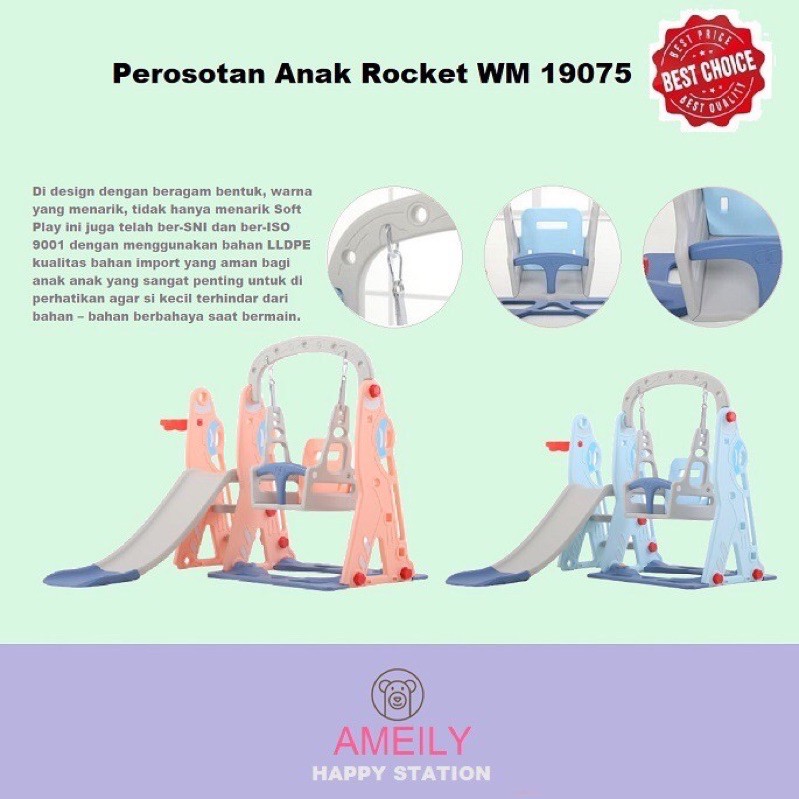 Perosotan Anak Roket Mainan Anak WM 19075