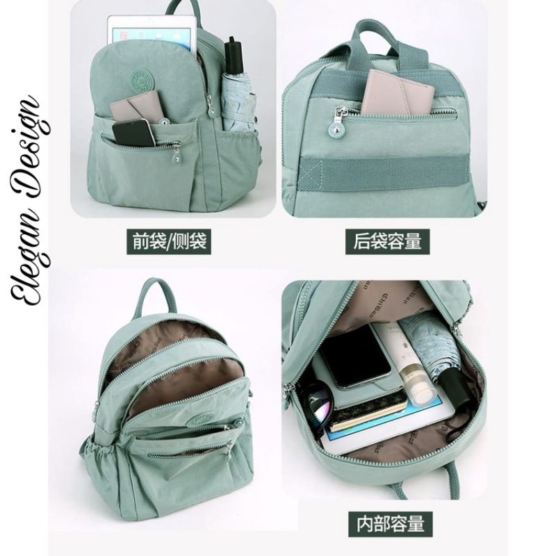 ORIGINAL Tas Ransel Chibao Wanita IMPORT KOREA Elegan Design Tebal Anti Air Terbaru Best Seller