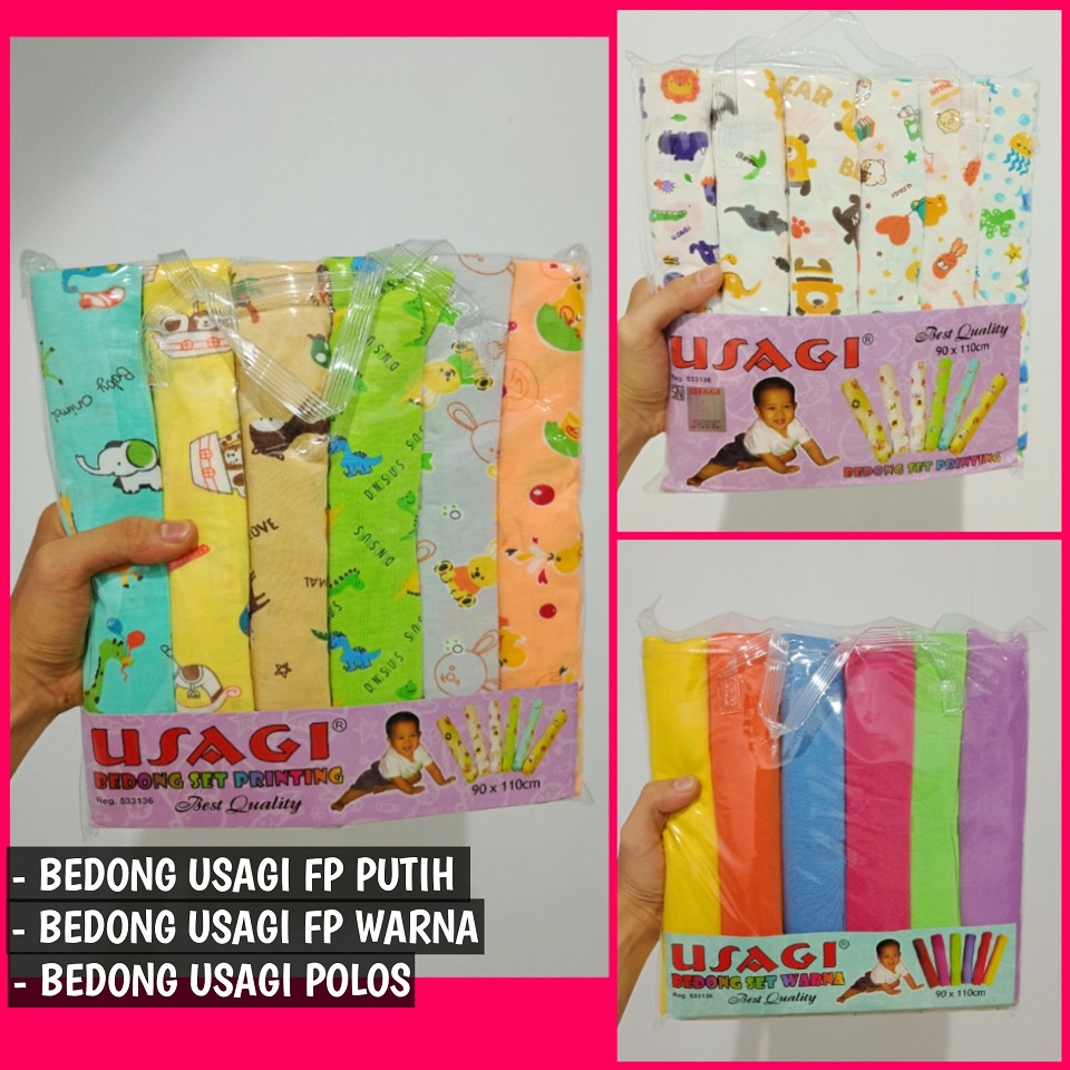(6pcs) Bedong Bayi Merk USAGI 90x110cm
