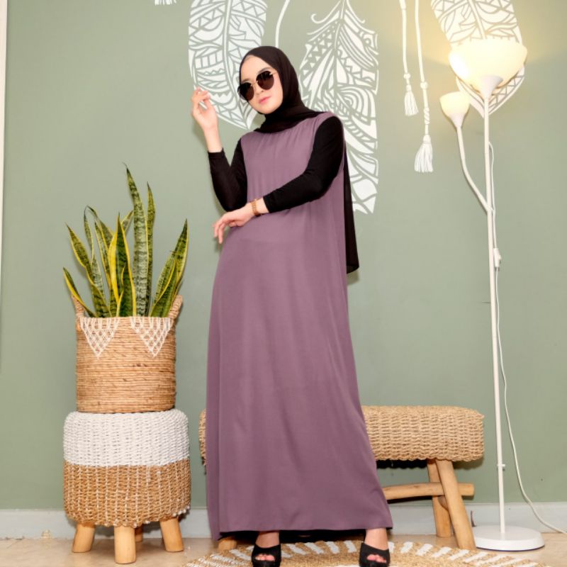 Zola Sleeveless Dress/Long Sleeveless Ld 100/Dress Lengan Buntung/Inner Dress Murah