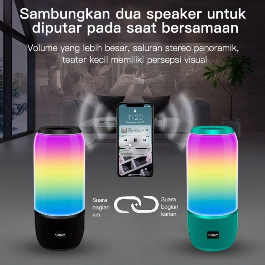 Visio BS05 Speaker Bluetooth 5.0 AUX USB Radio Kartu Memori