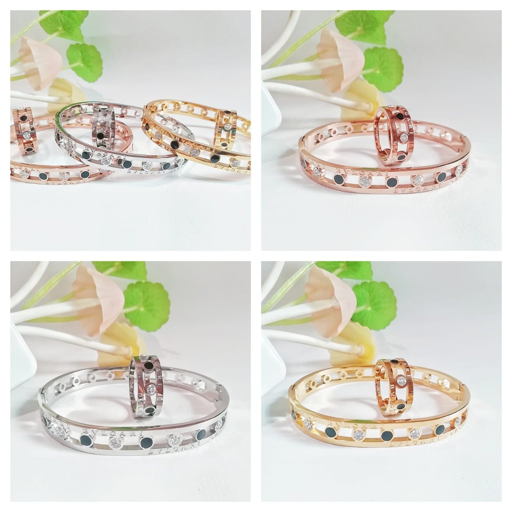 Gelang dan Cincin Titanium BVLGARI PREMIUM BV005