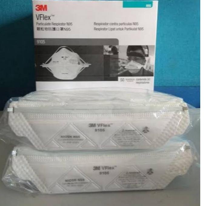✪TERLARIS✪ Masker N95 3M 9105 Vflex Headloop