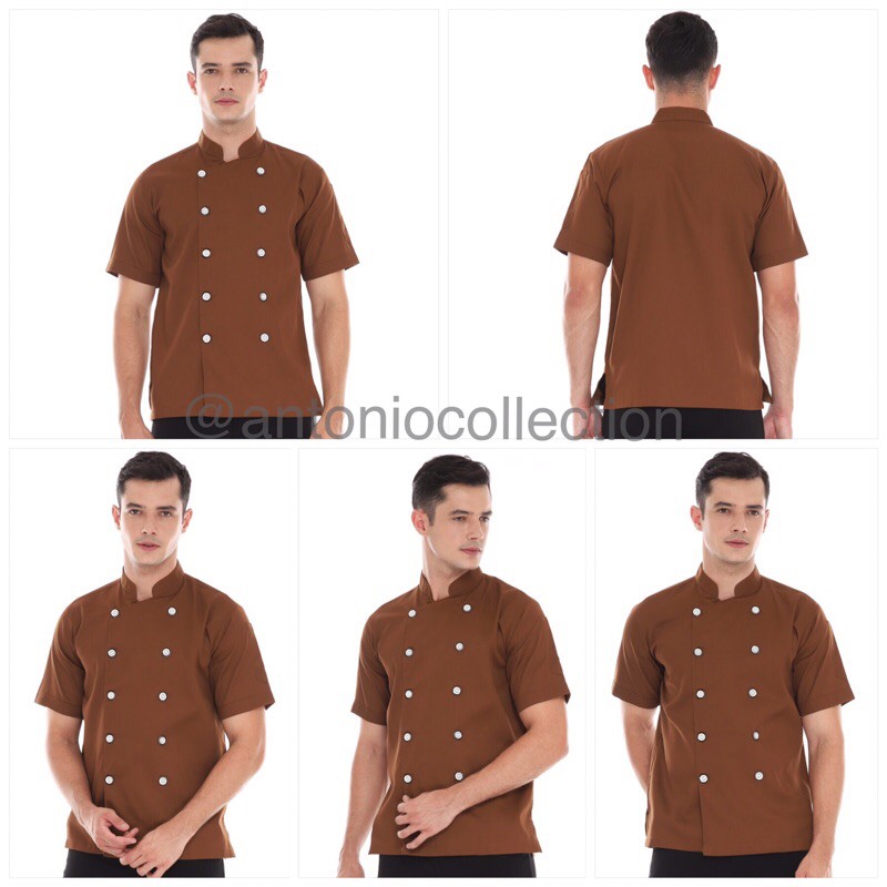 Baju Koki / Chef Jacket UNISEX Lengan Pendek