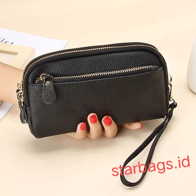 Dompet Wanita Tempat Hp Uang Dan Kunci KOREAN STYLE 3 Ruang  Muat Handphon hingga ukuran 7 inch Bahan Waterproof / Anti Air Pouch kosmetik Papirut Serbaguna Model Terbaru