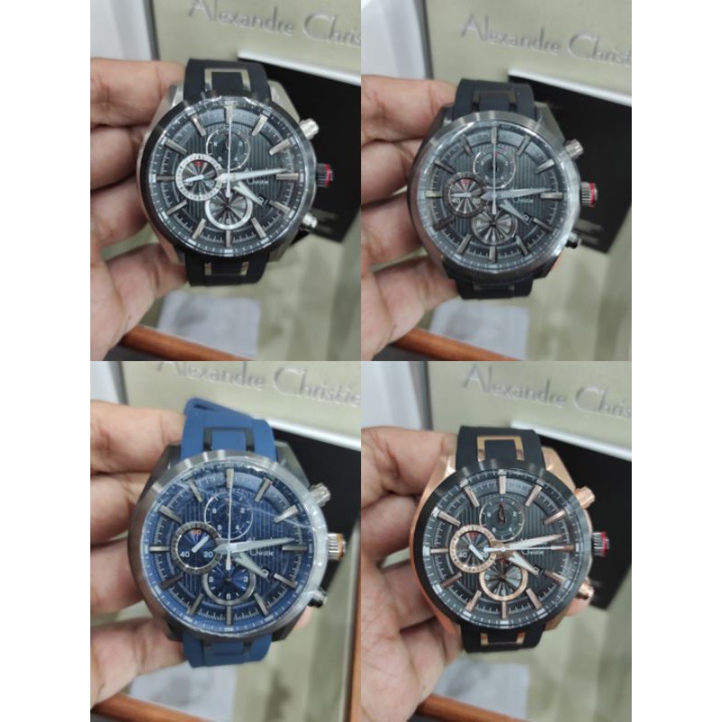 jam tangan Alexandre Christie ac6582 new man rubber 6585