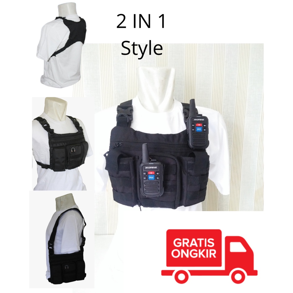 Tas Rompi Selempang Tactical Keamanan Cest Rig Dada HT Anti Maling Security