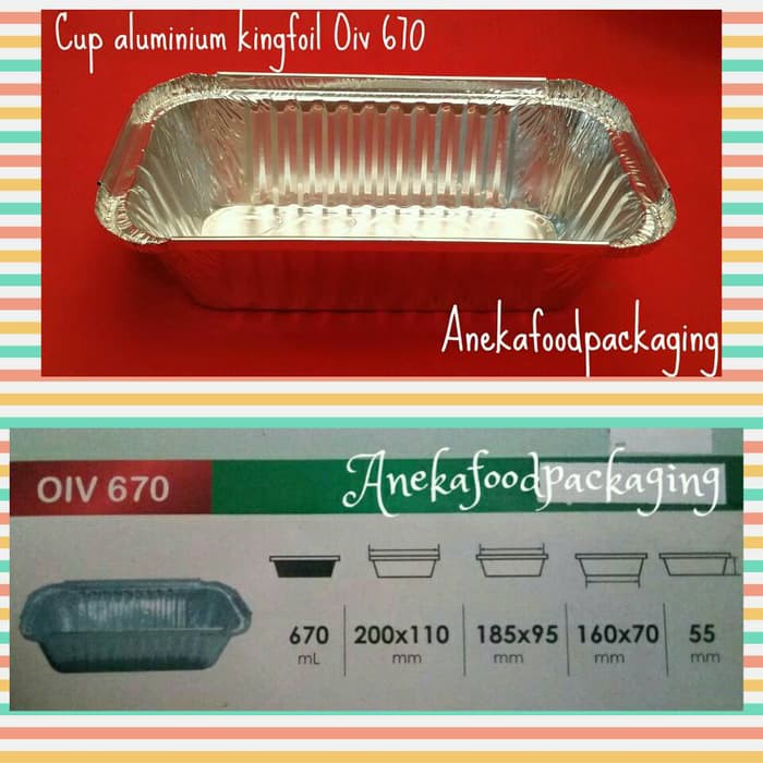 Cup aluminium kingfoil kotak Oiv 670