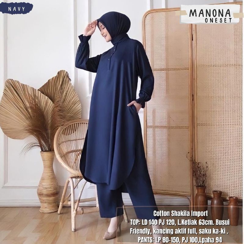 READY!! MANONA JUMBO ONE SET LD140 COTTON SHAKILA IMPORT BUSUI FRIENDY ORIGINAL BERLEBEL