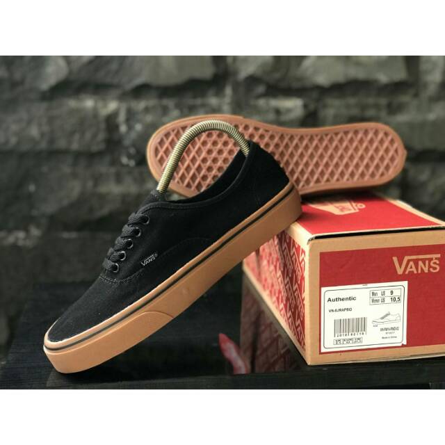 vans authentic black gum harga