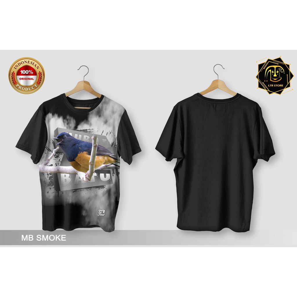 [ BAYAR DI TEMPAT ] BAJU PRINTING GAMBAR BURUNG MURAI MB SMOKE - KAOS DISTRO ORIGINAL MOTIF HEWAN BI