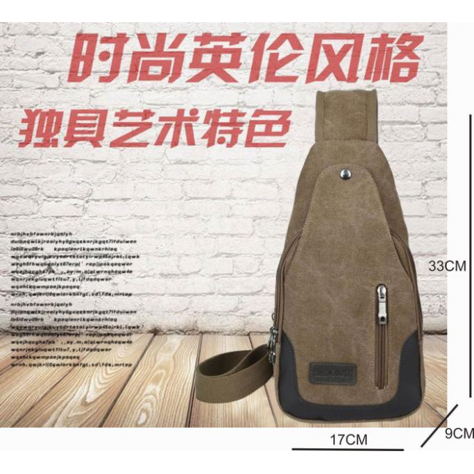 SUPER SALE - SLINGBAG PRIA KANVAS / TAS SELEMPANG CANVAS IMPORT /BODYPACK IMPOR TAS SLEMPANG