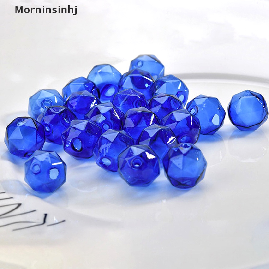 Mornin 1pcs Double Hole 16mm Diamond Glass Ball Globe Beads Botol Kaca Berongga id