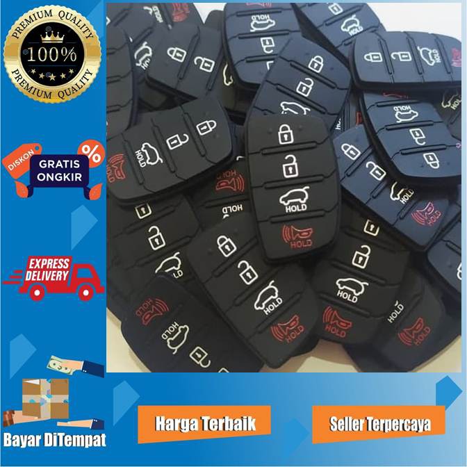 KAMI IMPORTIR! KARET TOMBOL KUNCI LIPAT FLIP KEY MOBIL HYUNDAI TUCSON 4 TOMBOL