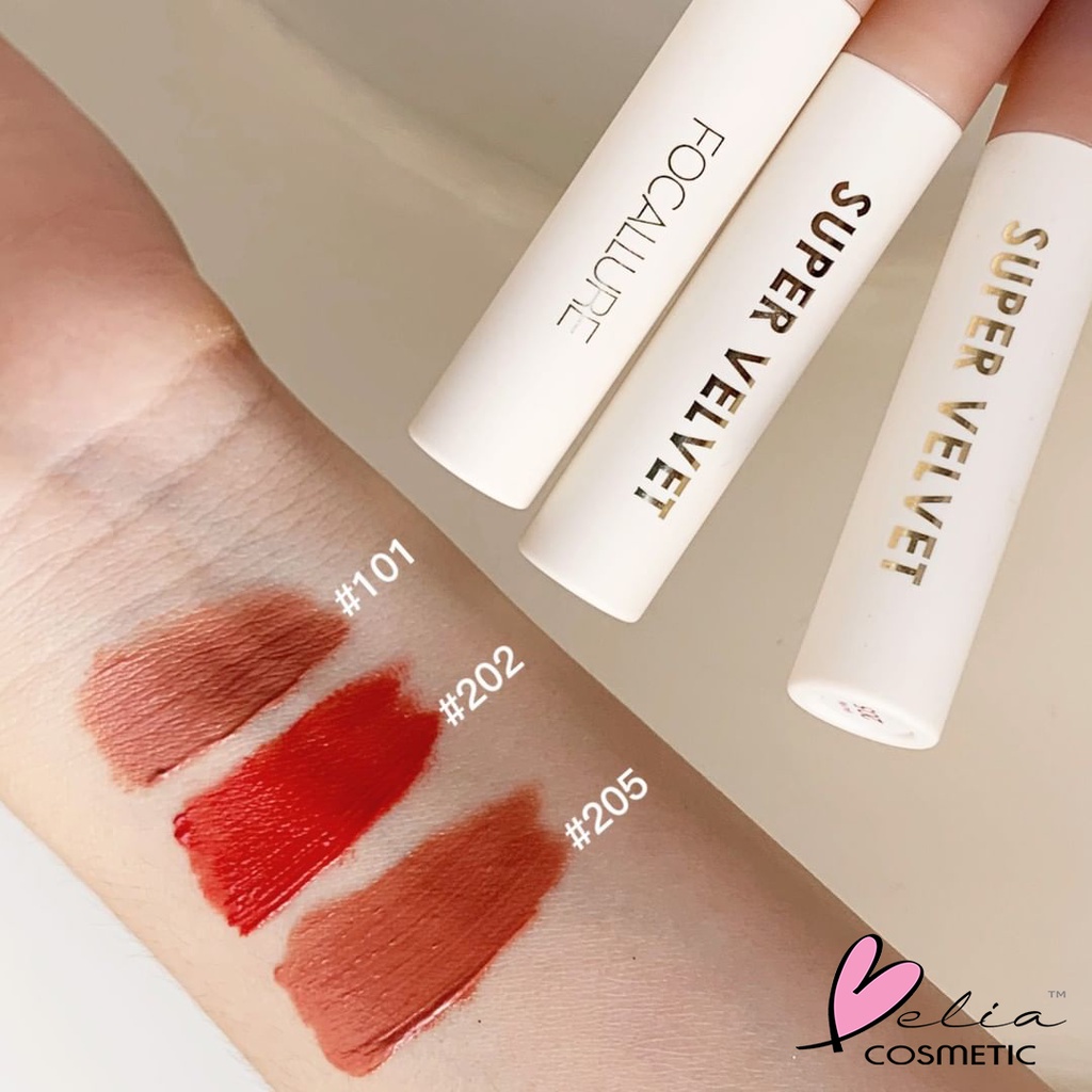 ❤ BELIA ❤ FOCALLURE Velvet Smooth Lip Glaze FA196 | Lip Cream | Lipstik | Lip Paint | Tahan Lama | Waterproof | BPOM