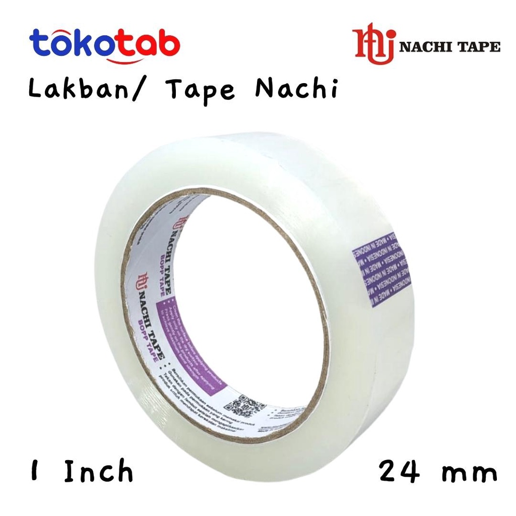 

Tokotab - OPP Lakban 24 mm/ 1Inch NACHI Tape Bening