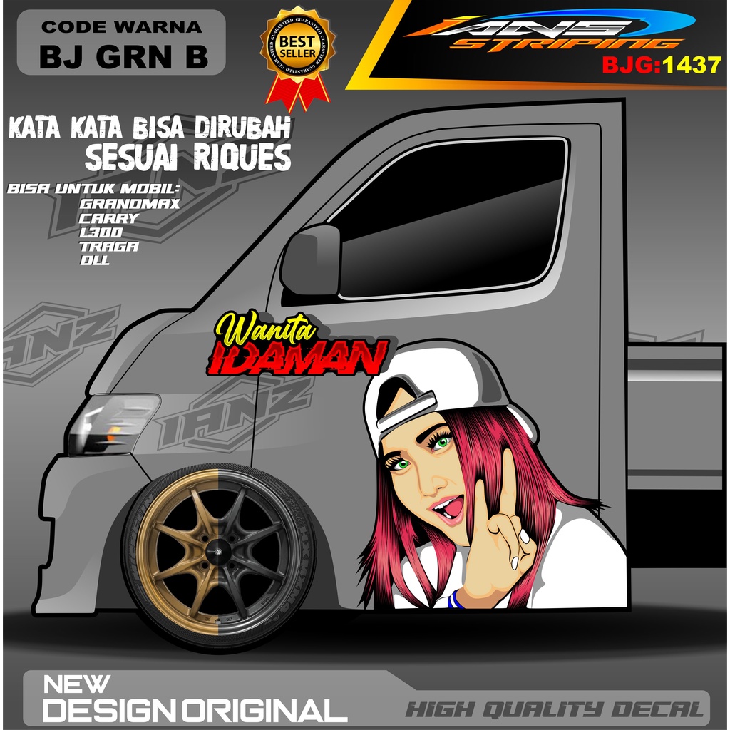 STIKER DECAL PINTU CARRY / DECAL PINTU TRAGA / STIKER MOBIL PICK UP