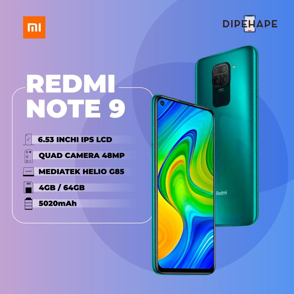 Xiaomi Redmi Note 9 4/64 GB GARANSI RESMI | Shopee Indonesia