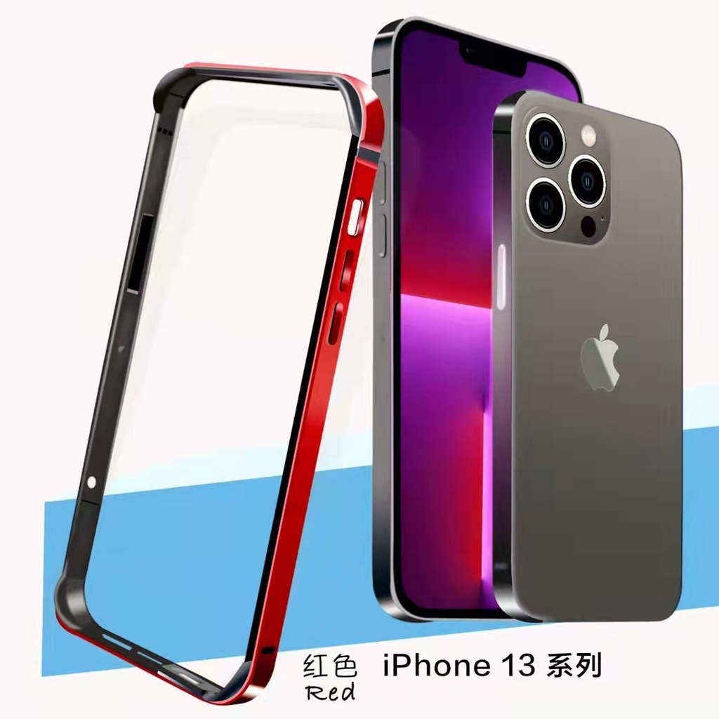 Casing Softcase TPU shockproof + frame Metal Untuk iphone 11 Pro MAX 7 8 X XR XS MAX SE 2020 2022