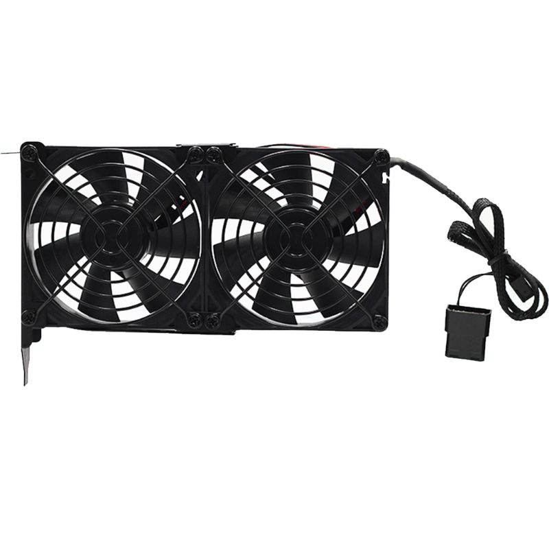 Bt VGA Cooler Dual-Fan/Tiga Kipas PCI Video Card Fans Graphics Card Radiator Kit