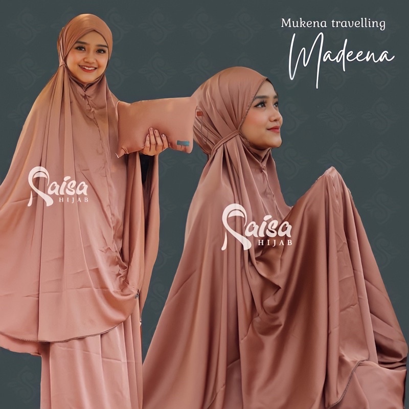 MUKENA BEST SELLER TRAVELLING ORIGINAL MADEENA SATIN SILK (By raisa)