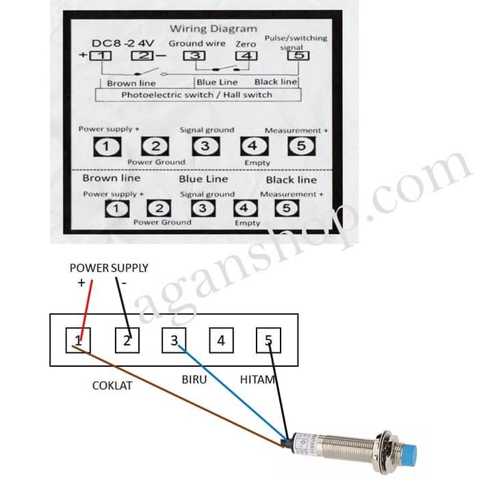 Digital LED Tachometer RPM Speed Meter Proximity Switch Sensor NPN