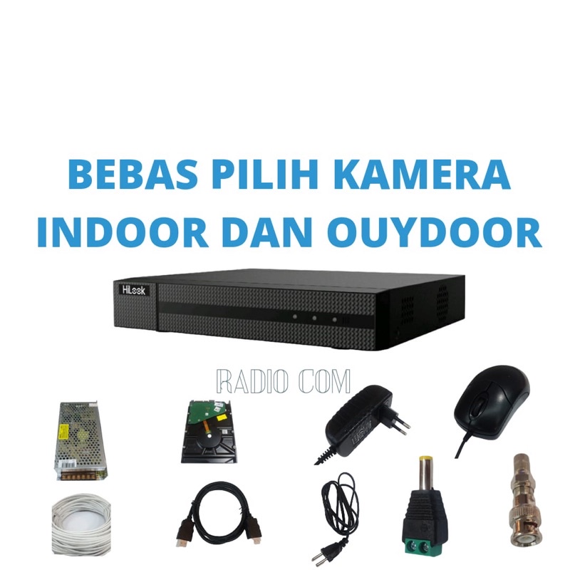 PAKET CCTV HILOOK 8 CHANNEL 5 KAMERA 2MP AUDIO BISA MEREKAM SUARA DAN GAMBAR