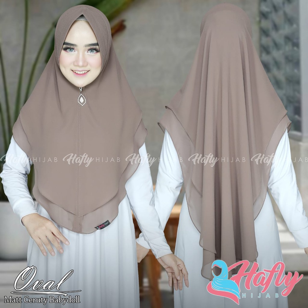 HIJAB ORI HAFLY KHIMAR OVAL 2 LAYER