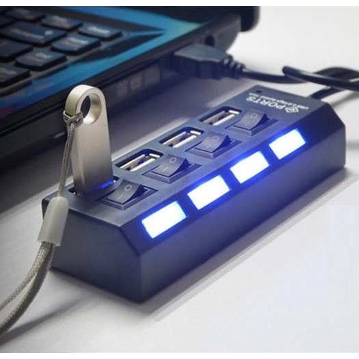 #LC-AccComp USB HUB 4 Port USB 2.0 Hub On/Off Switches