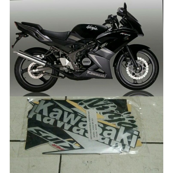 List stiker striping ninja rr 2012 hitam.abu