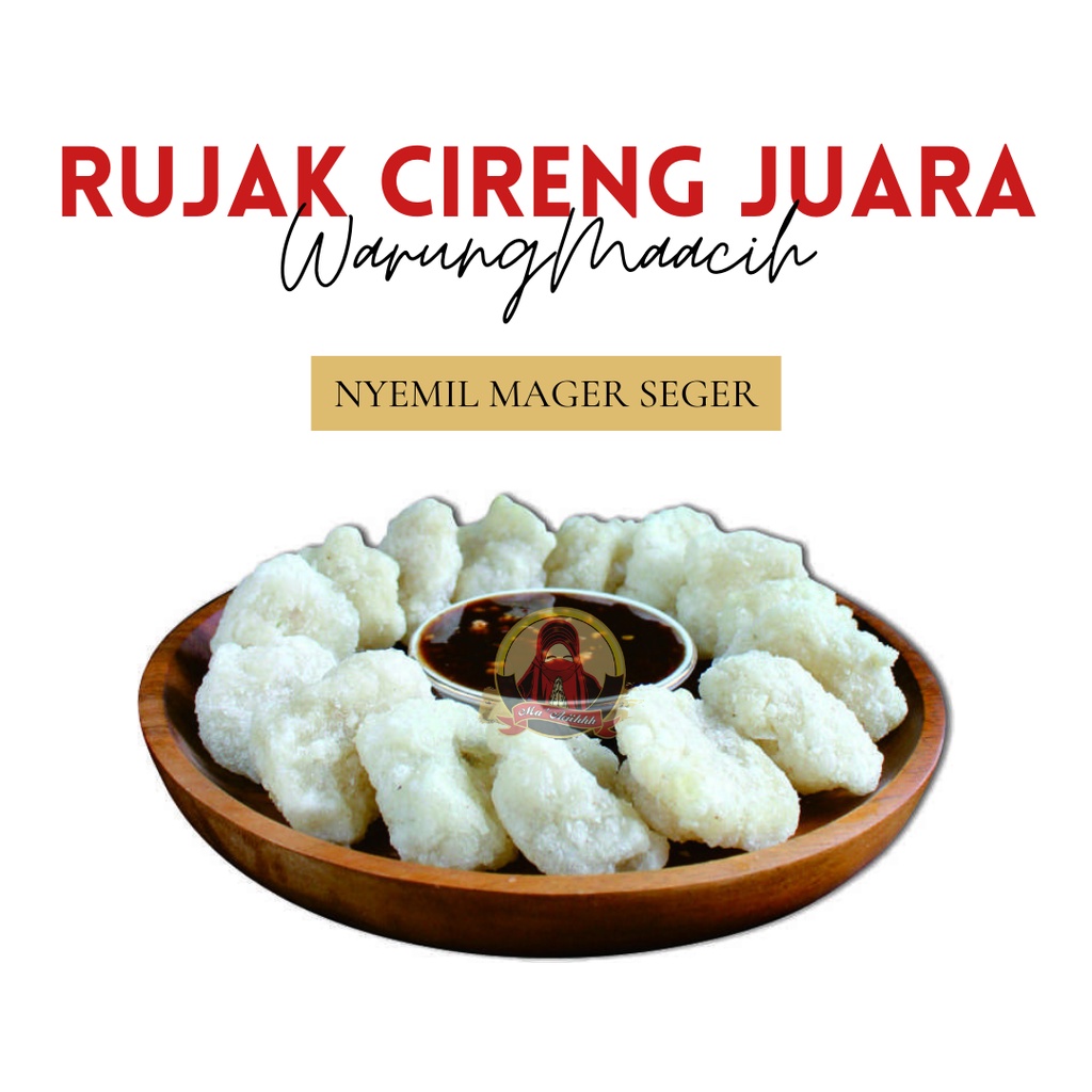 

Rujak Cireng Juara Homemade by Maacih Isi 16pcs Cemilan Oleh-Oleh dari Bandung 325gr