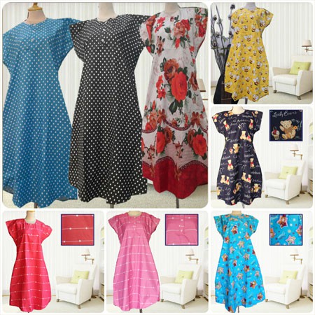  Daster  Katun Karakter Kekinian Baju  Tidur Busui Bumil 