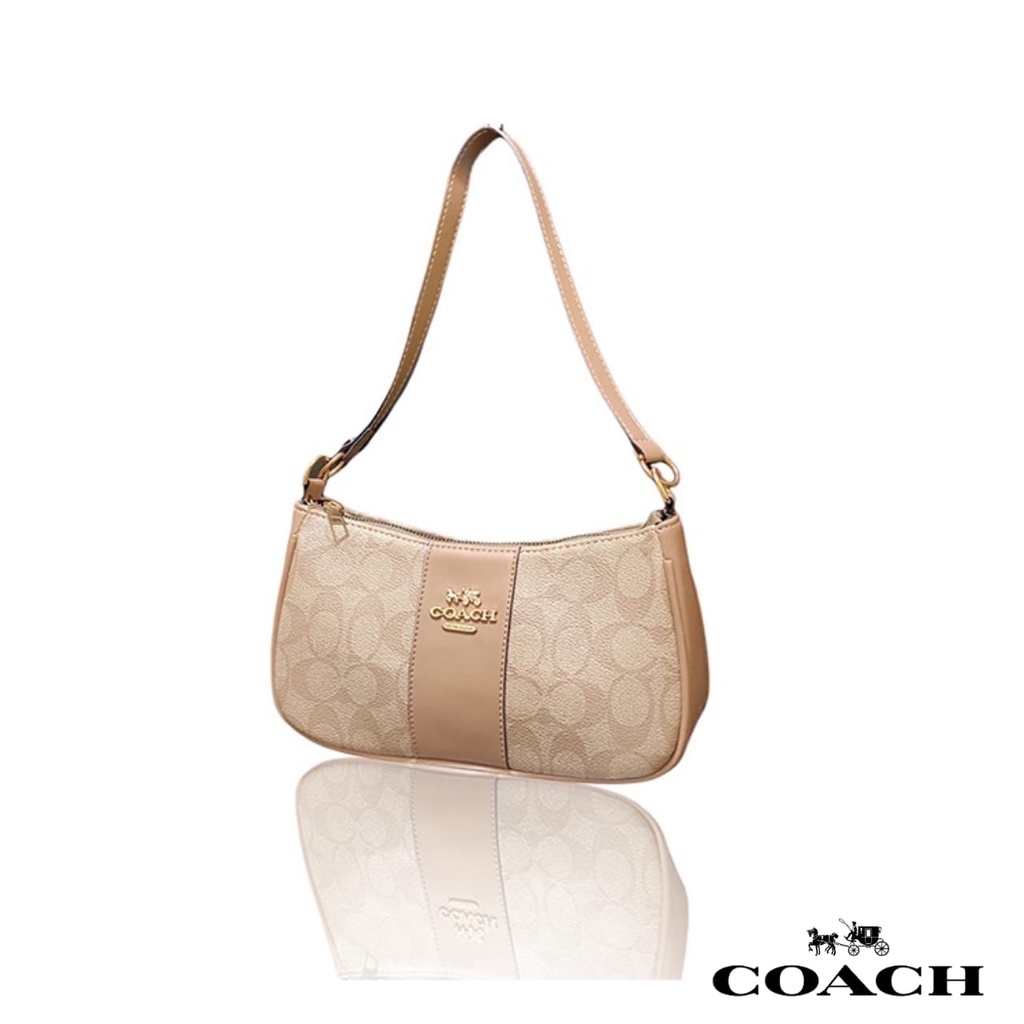 TOP HANDLE COACH SIGNATURE MAHOGANY / Swinger Bag In Signature tas wanita