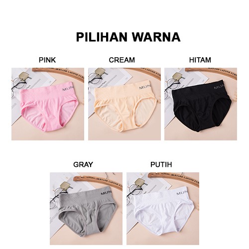 3SP | UW02 Celana Dalam Wanita Elastis Seamless Underwear Sempak Kolor Remaja Wanita Woman Premium Underwear