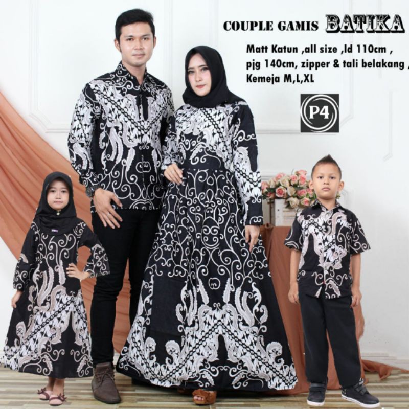 BATIK SARIMBIT // GAMIS KELUARGA // GAMIS BATIK side M L XL XXL