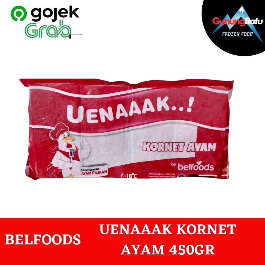 

BELFOODS UENAAAK KORNET AYAM 450GR