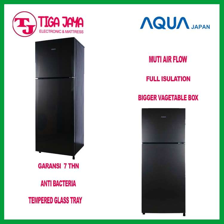 AQUA AQR-D270(WDS) KULKAS 2 PINTU AQUA AQRD270WDS D270 AQR
